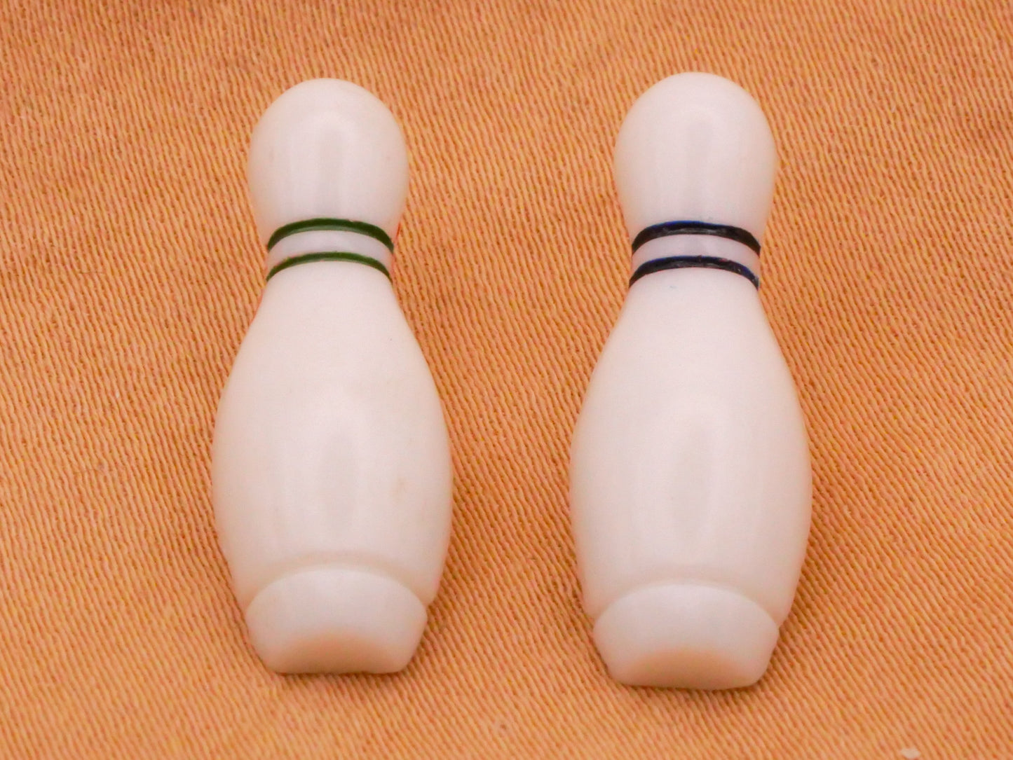 Bowling Pin Sports Vintage Plastic Button Various 8x23mm