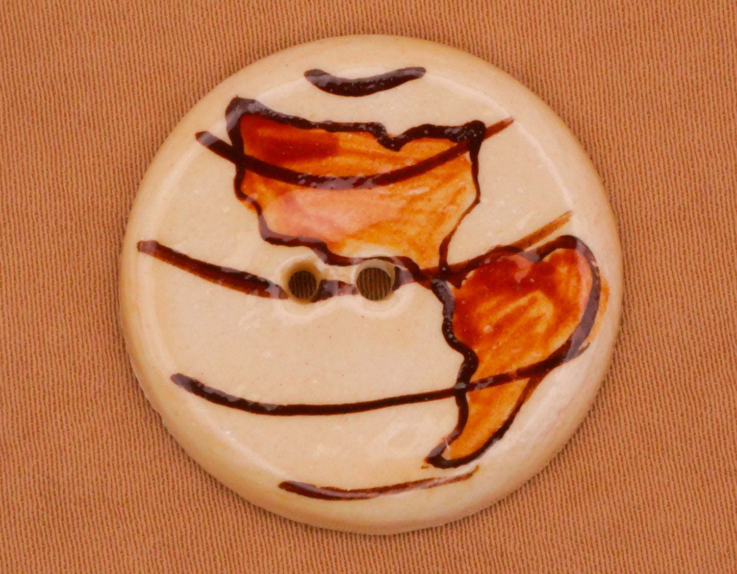 Globe Earth Americas Ceramic Sew-Thru Button 28mm