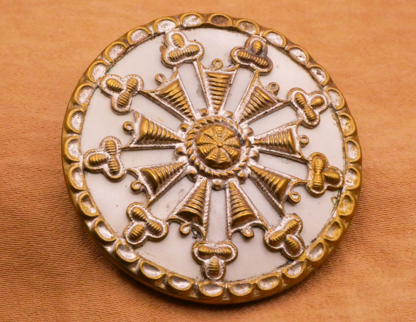 Snowflake Star Victorian Celluloid Early Plastic Antique Large Button Various 38mm