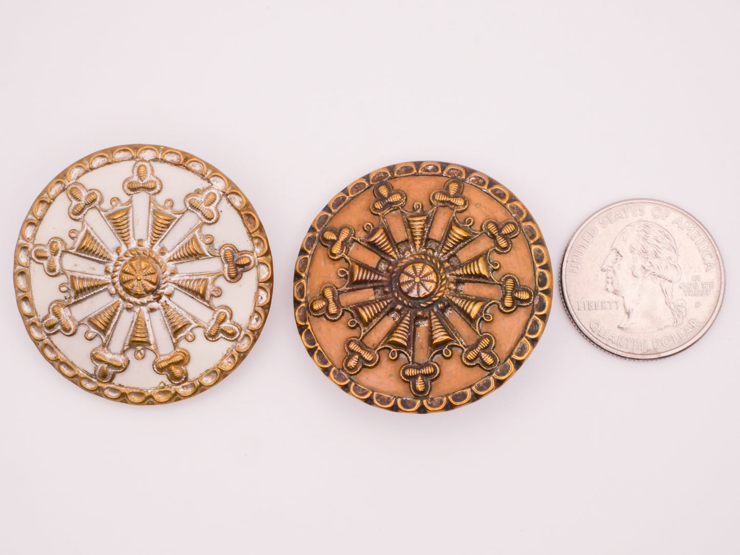 Snowflake Star Victorian Celluloid Early Plastic Antique Large Button Various 38mm