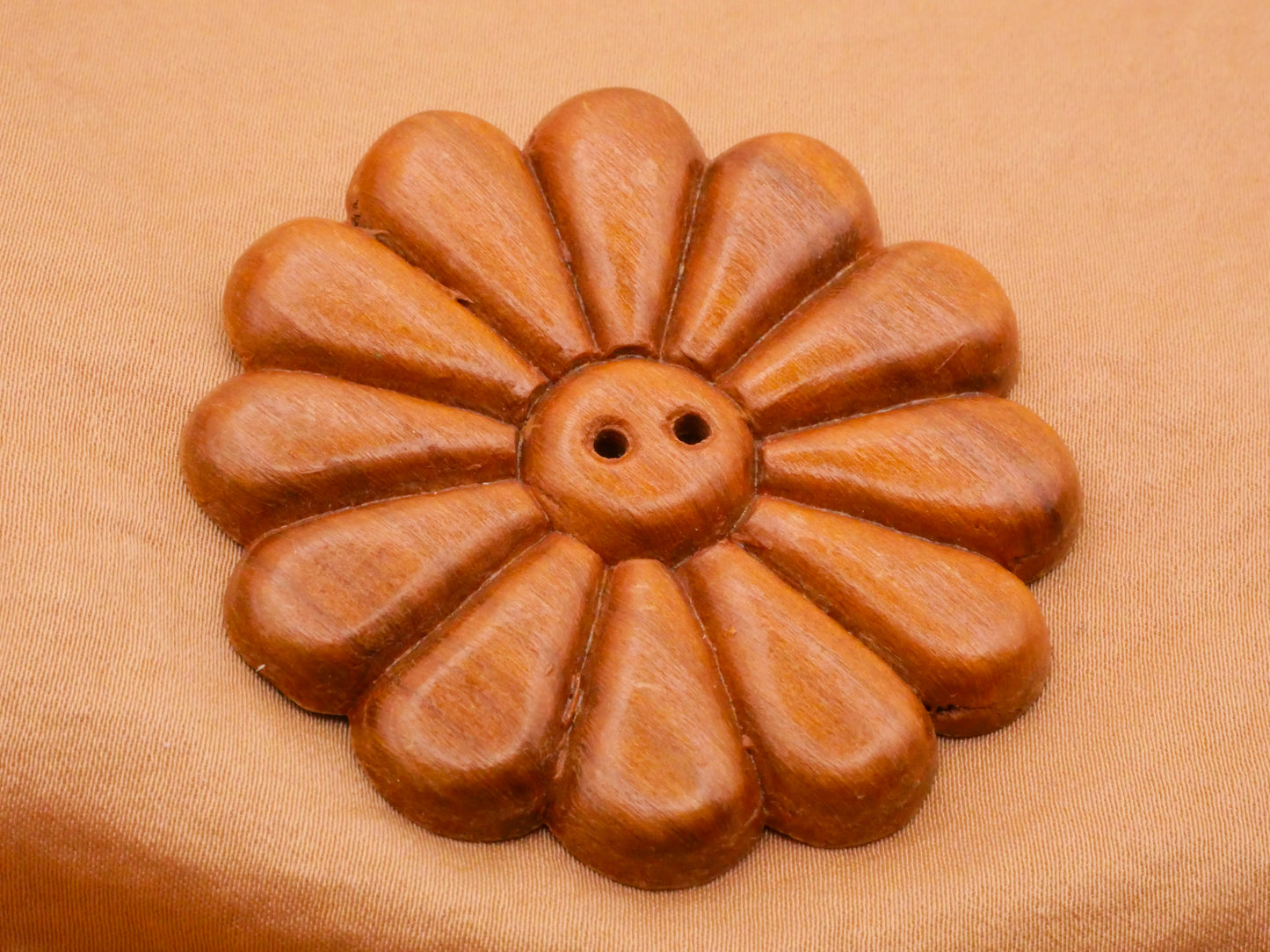 Flower Petals Vintage Wood Large Button Various 45-53mm