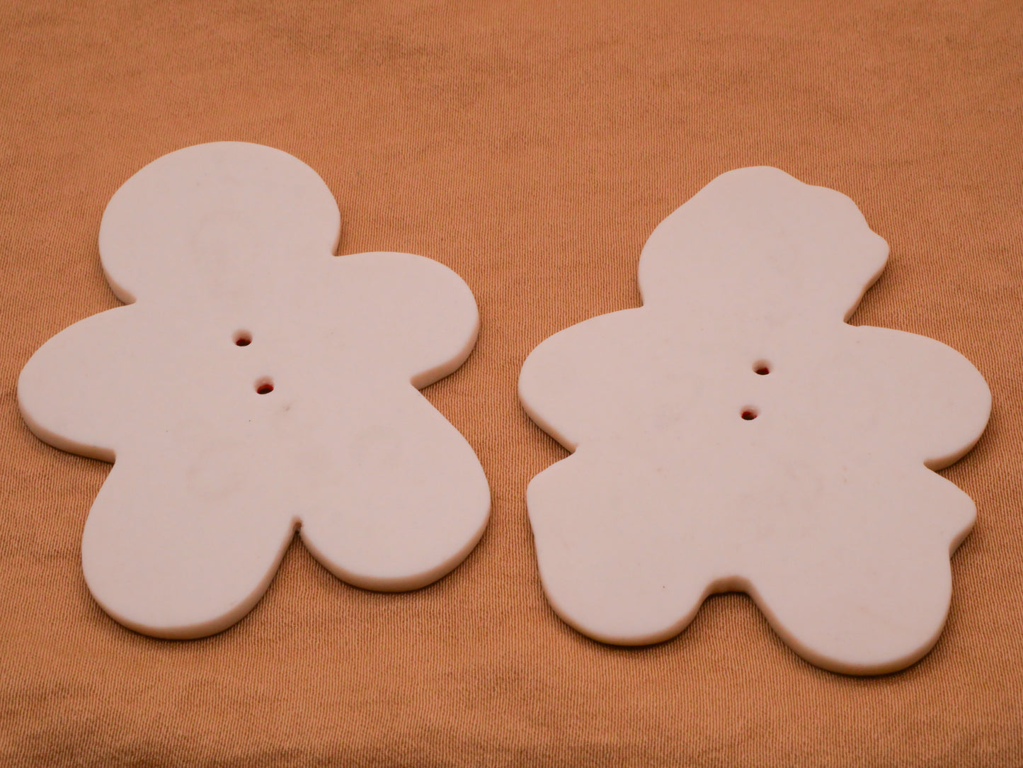 Gingerbread Man Woman Hearts Hand-Painted Porcelain Ceramic Large Button Various 44x56mm