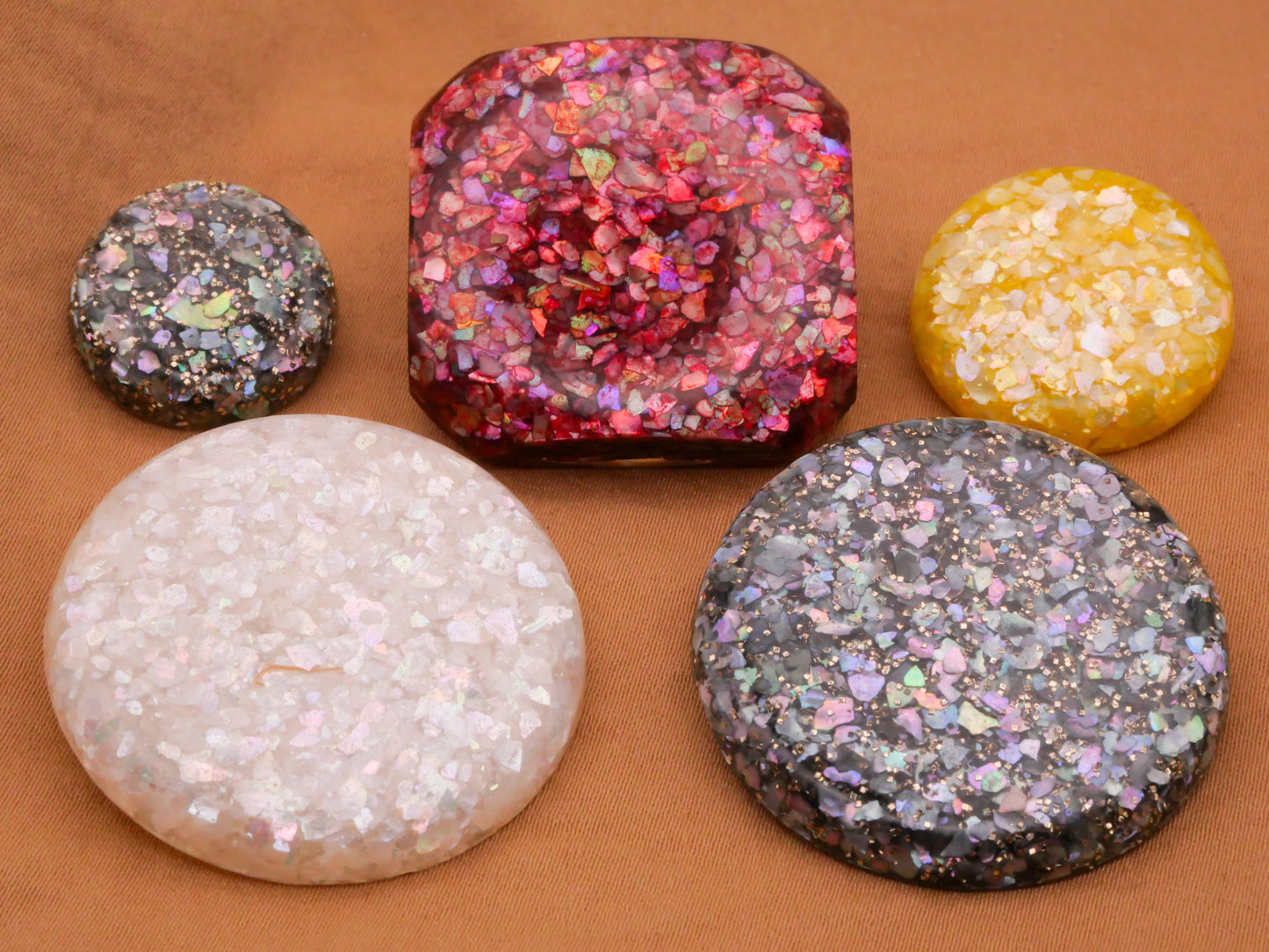 Mother of Pearl Glitter Vintage Resin Plastic Button Various 19-35mm