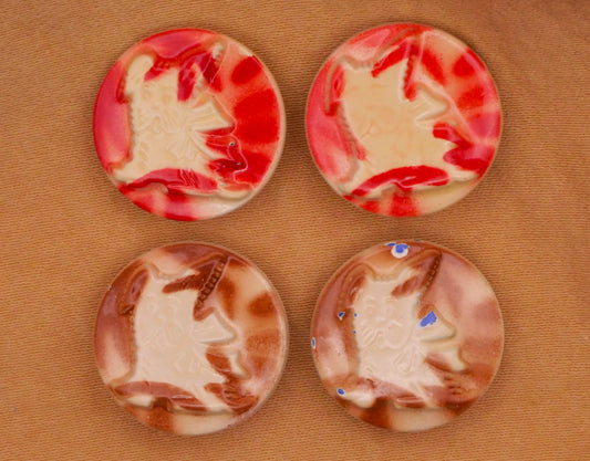 Scottie Terrier Dog Marbled Look Vintage Plastic Button Various 18mm