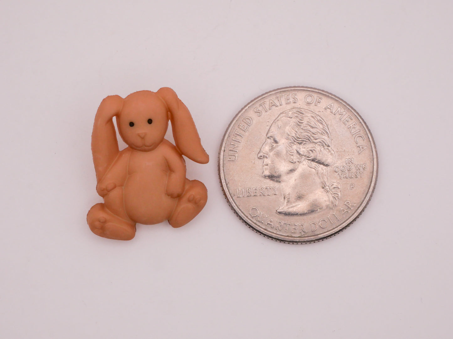 Bunny Velveteen Rabbit Plastic Pair of Buttons 19x22mm