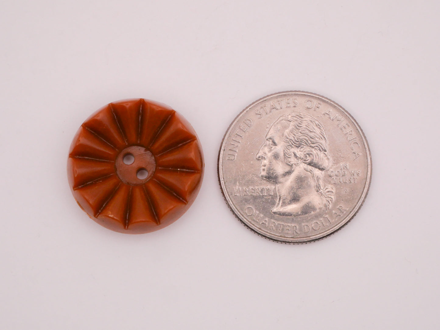 Gingerbread Sunburst Caramel Plastic Set of Three Buttons 21mm