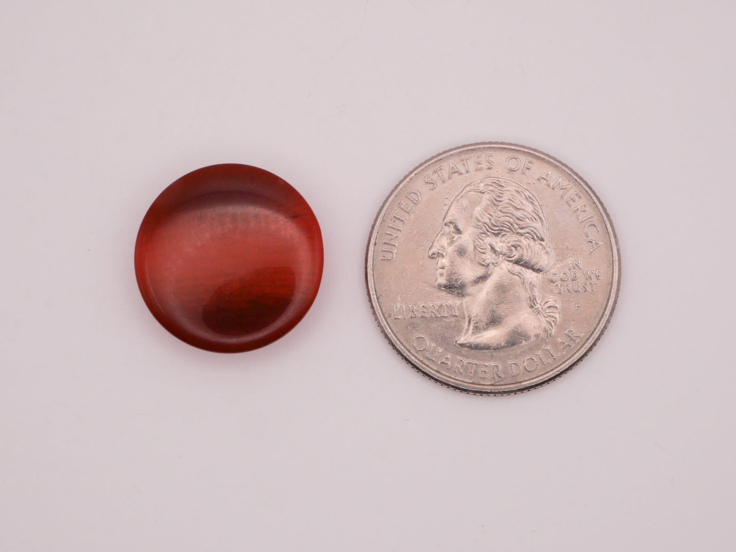 Two-Tone Red Vintage Italian Plastic Pair of Buttons 18mm