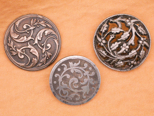 Vines Leaf Leaves Antique Metal Button Various 23-27mm