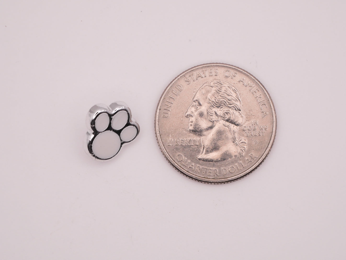 Animal Paw Print Cat Dog Plastic Set of Four Buttons 12x13mm