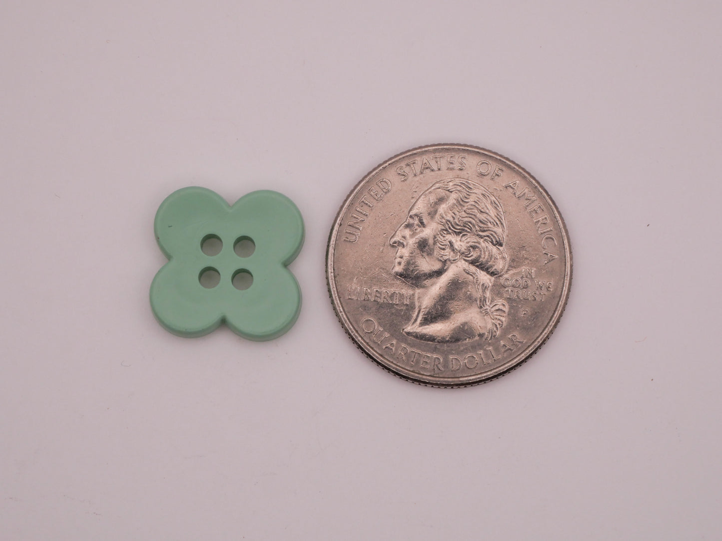 Clover Shamrock Colorful Plastic Set of Ten Buttons 15mm