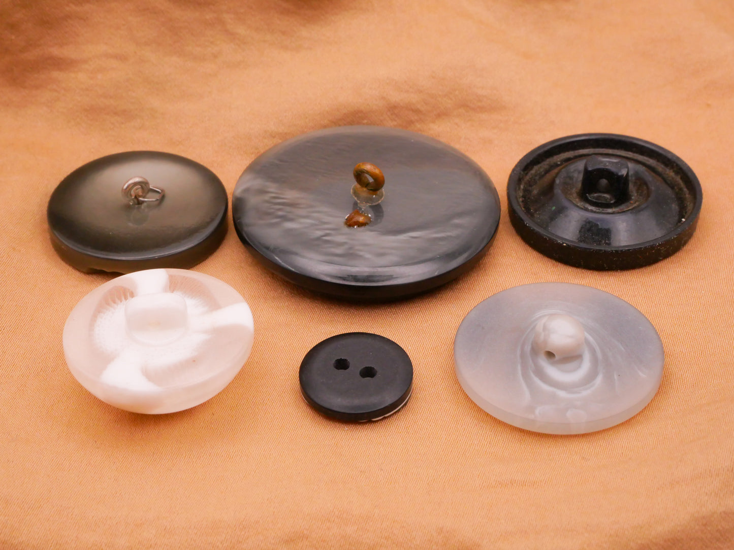 Stormy Grey Gray Vintage Plastic Button Various 15-39mm
