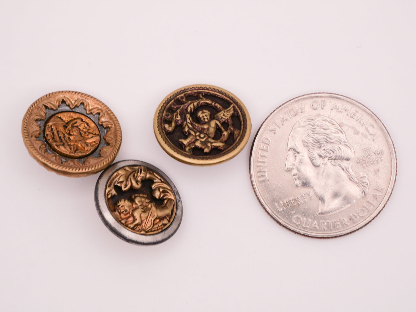 Cherub Cupid Victorian Picture Metal Button Various 15-16mm