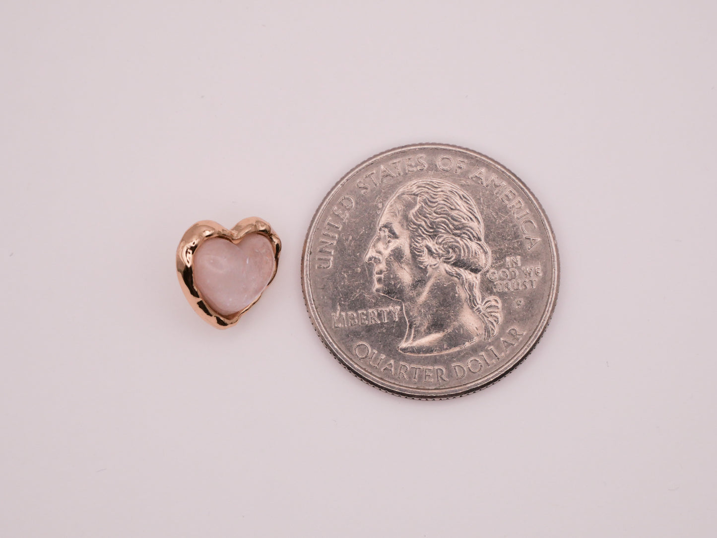 Heart Pink Pearlized Plastic Gold Metal Pair of Buttons 10x12mm