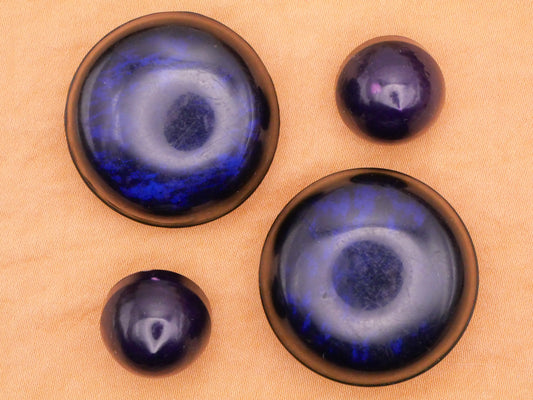 Navy Blue Celluloid Early Plastic Glow Bubble Button Various 15-30mm