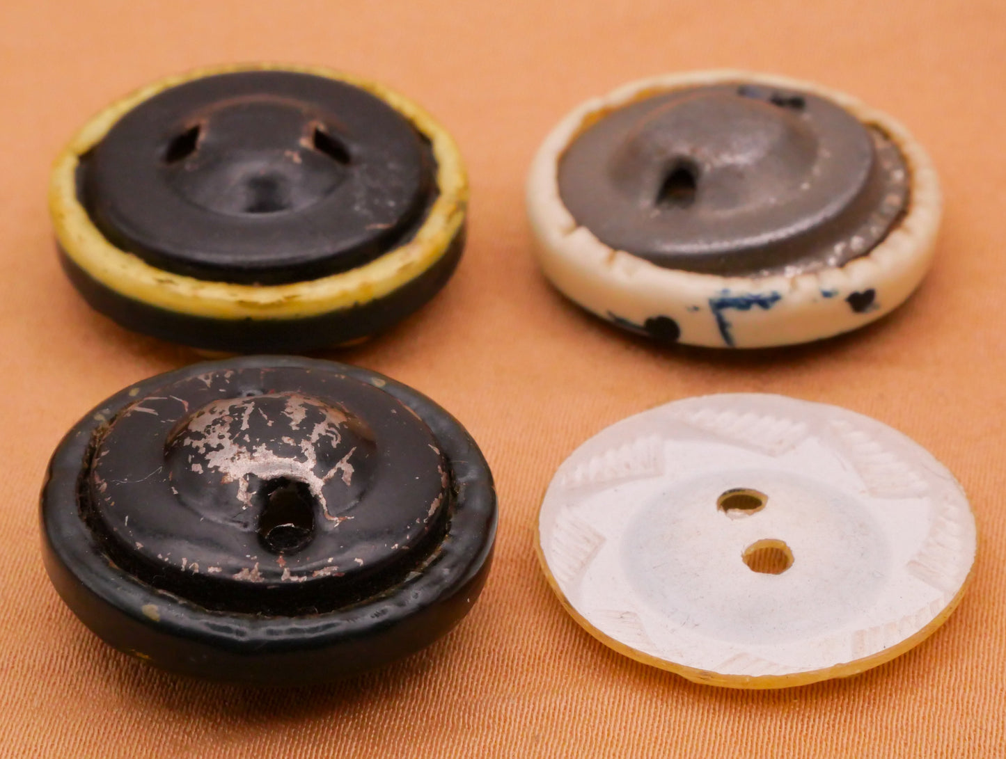 Blue Green Celluloid Early Plastic Button Various 23mm