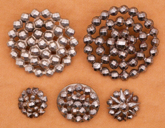 Steel Cut Antique Metal Button Various 11-26m