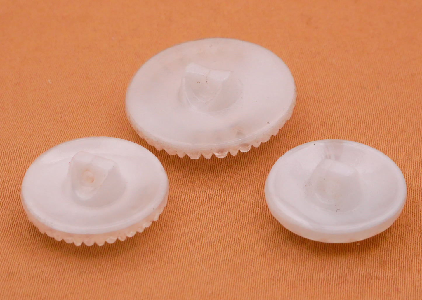 Sun Sunburst Iridescent Vintage White Glass Button Various 18-23mm