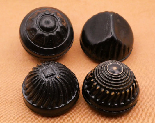 Celluloid Black Bubble Early Plastic Button Various 18-19mm