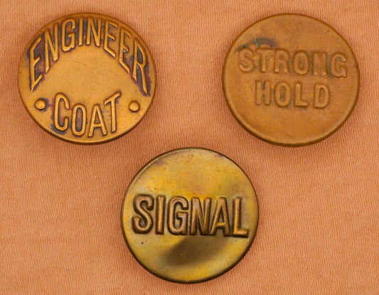 Verbal Workwear Engineer Coat Signal Strong Hold Brass Metal Button Various 20mm