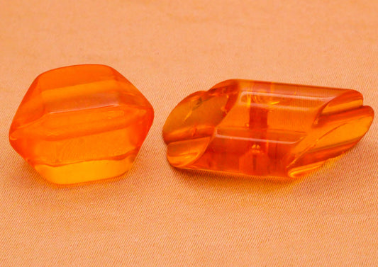 Amber Vintage Plastic Shapes Button Various 12-28mm