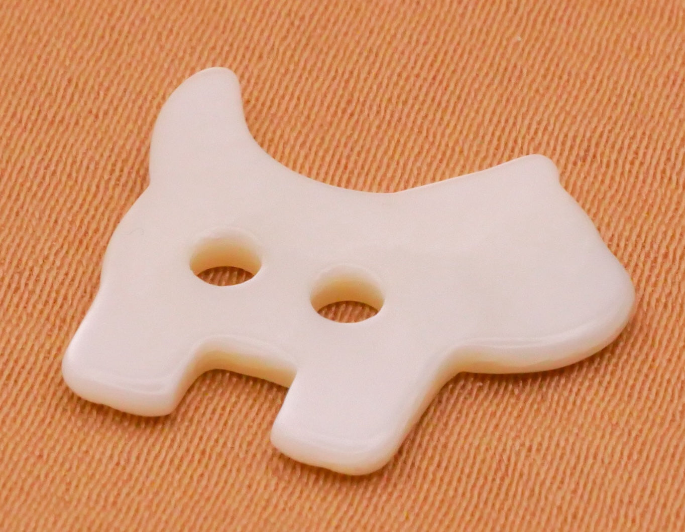 Dog Mother of Pearl Sew-Thru Button 15x17mm