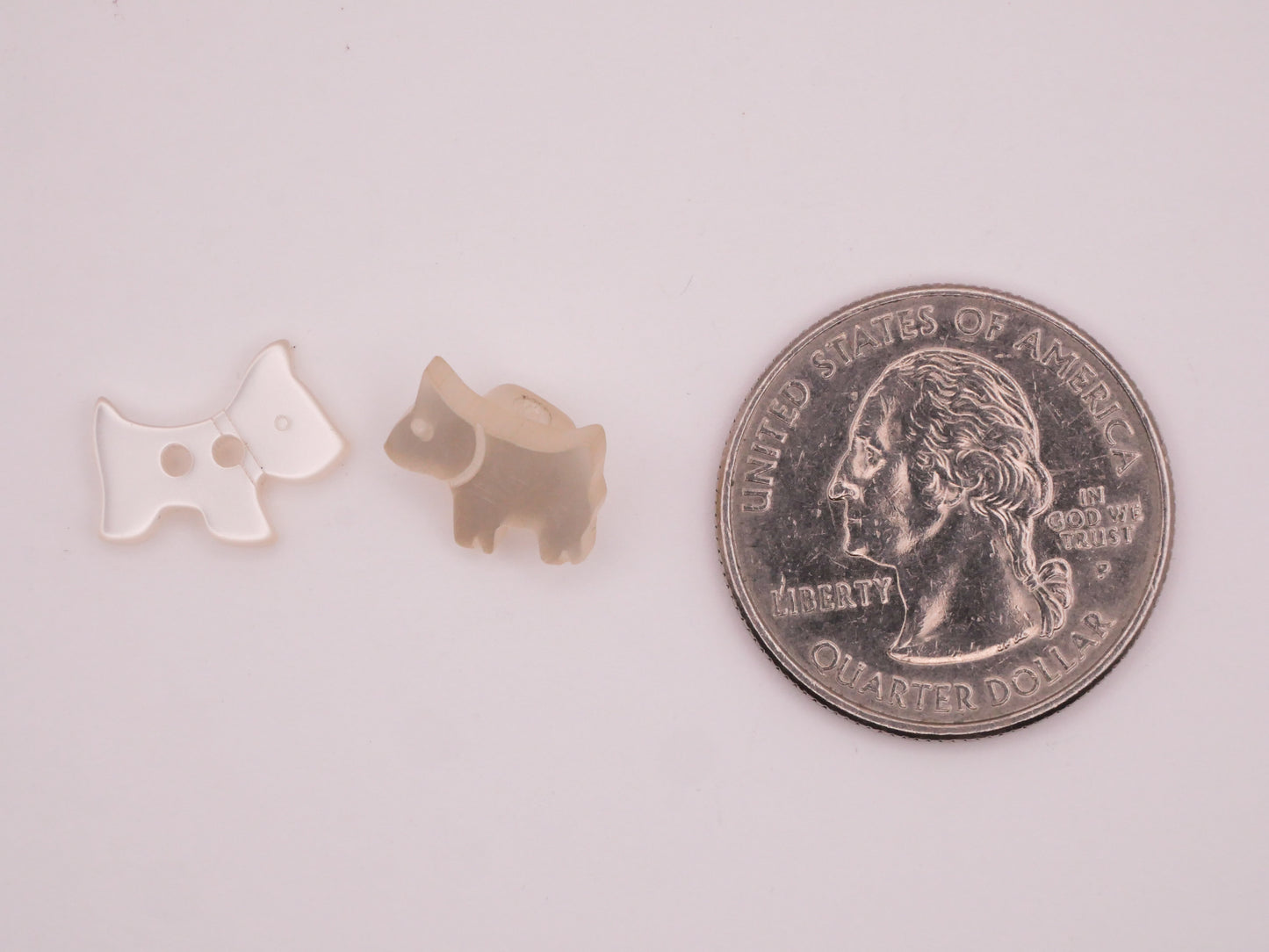 Scottie Dog Pearlized Plastic Vintage Button Various 9-14mm