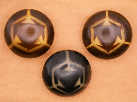 Geometric Bubble Celluloid Early Plastic Large Button Various 38mm