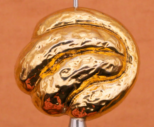 Rope Knot Vintage Textured Gold Plastic Button 26x28mm