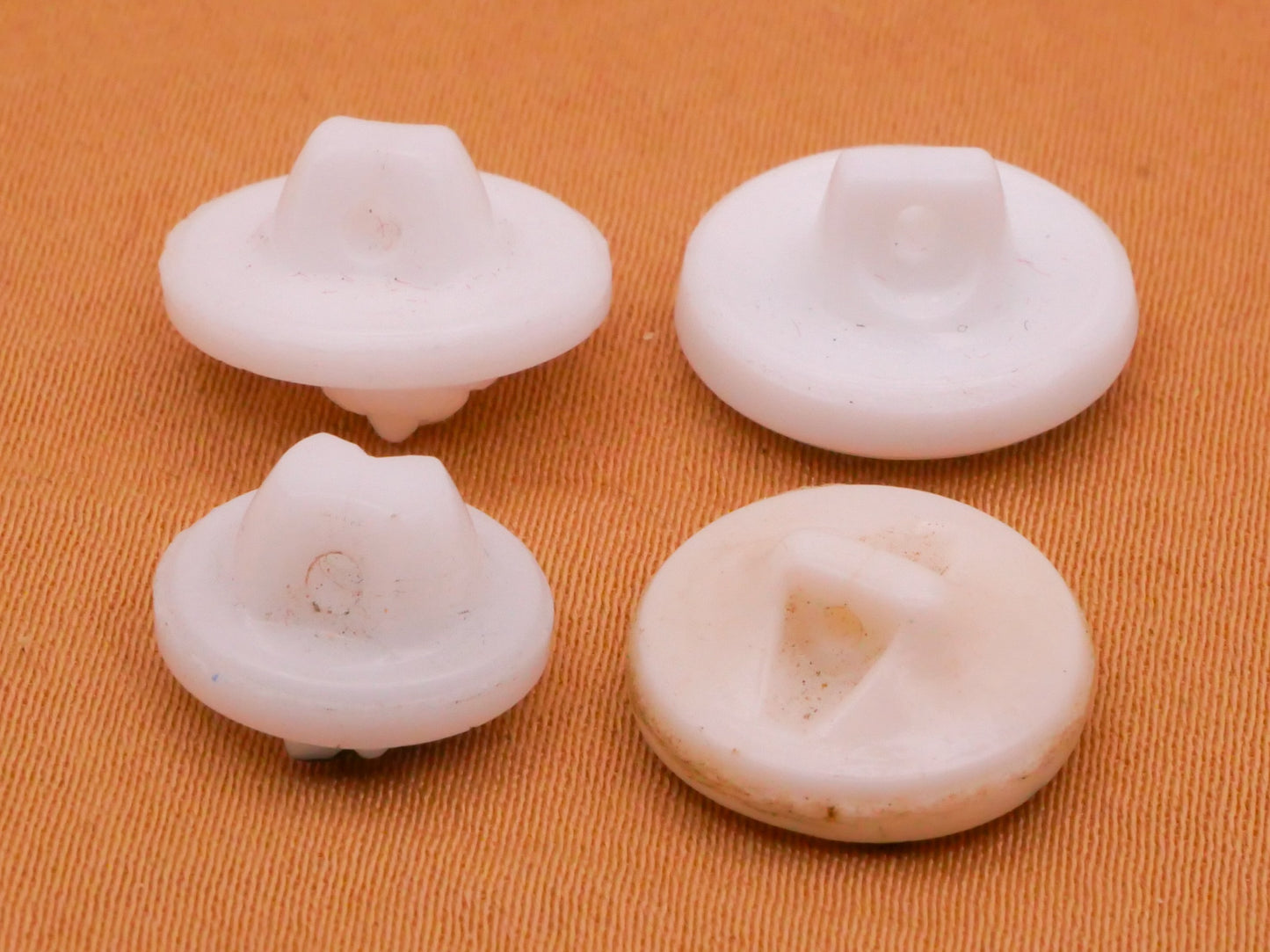 Animals Snail Bird Rabbit Vintage White Glass Button Various 11-13mm