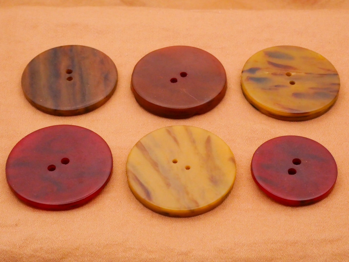 Marbled Machine Burgundy Tan Carved Early Plastic Button Various 22-28mm