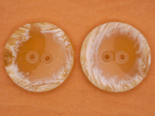 Horn Natural Look Translucent Plastic Button Various 34mm