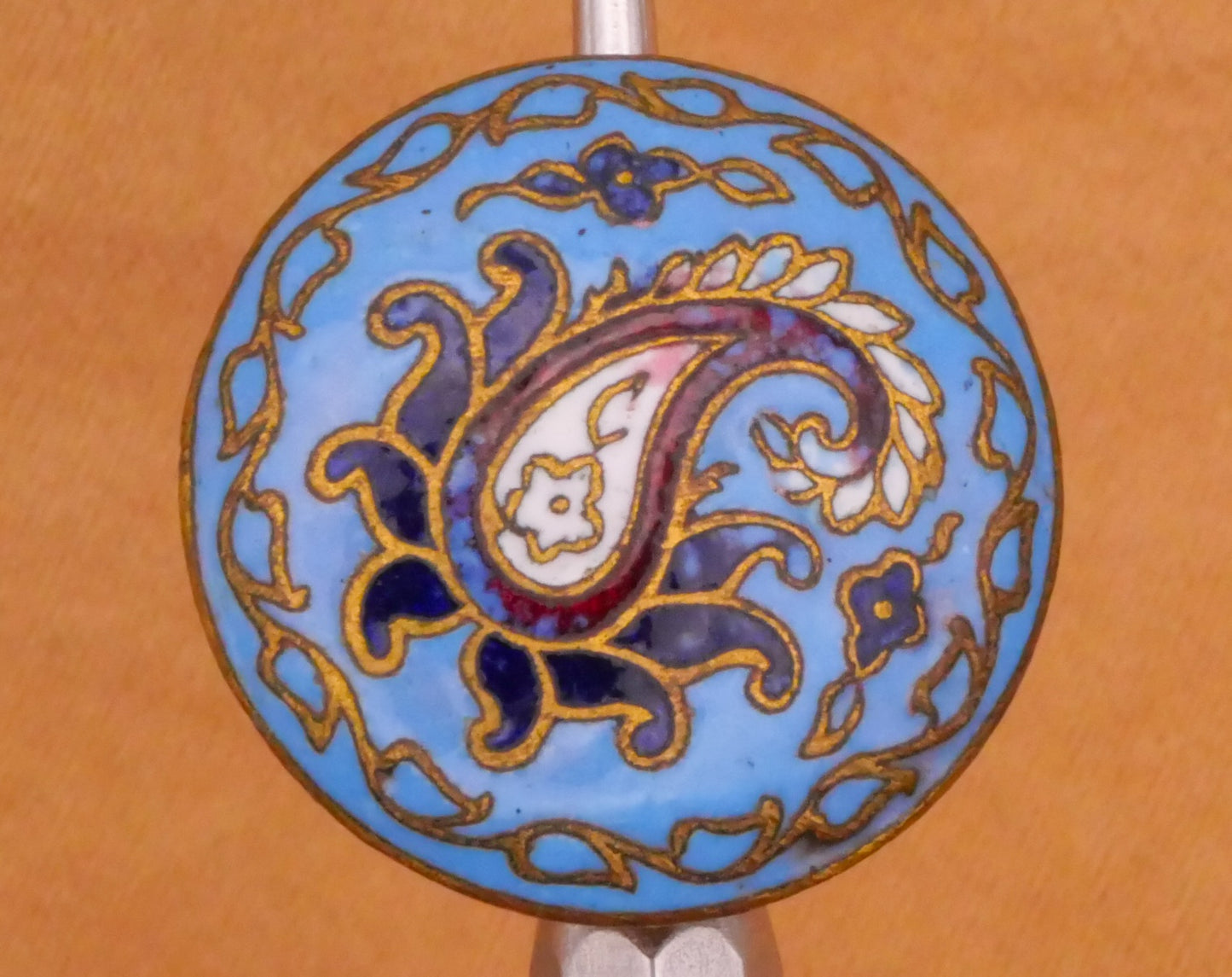 Paisley Enamel Cloisonne Champleve Lacquer Victorian Button Various 16-18mm