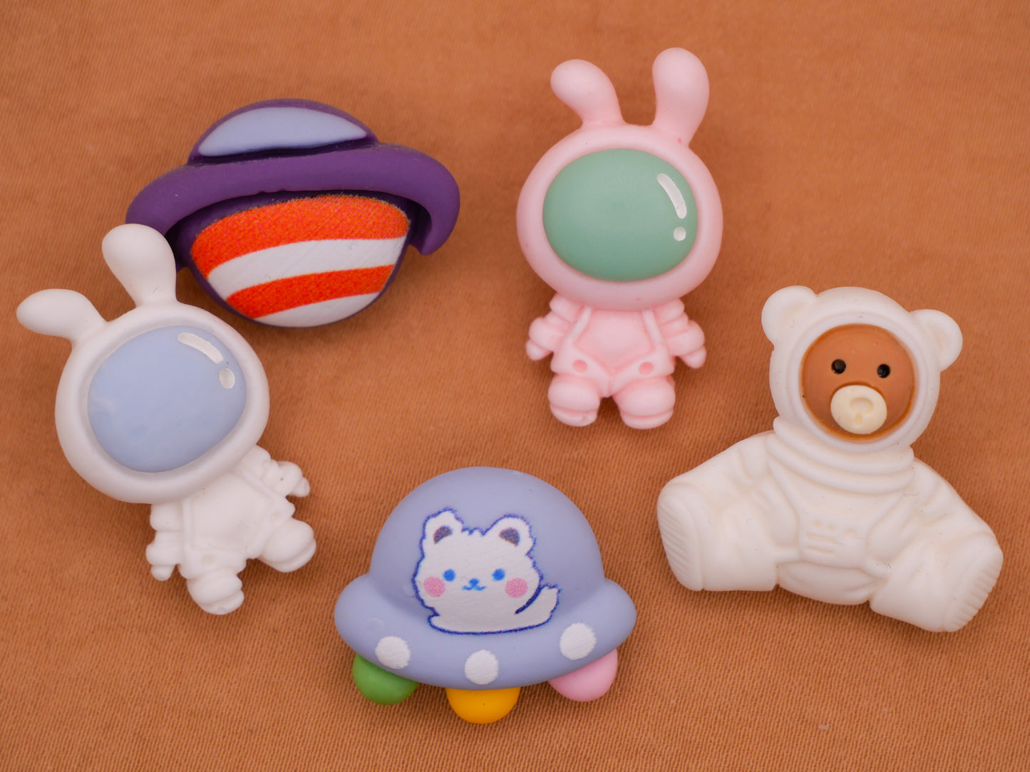 Astronaut Planet UFO Plastic Assorted Set of Four Buttons 14-26mm