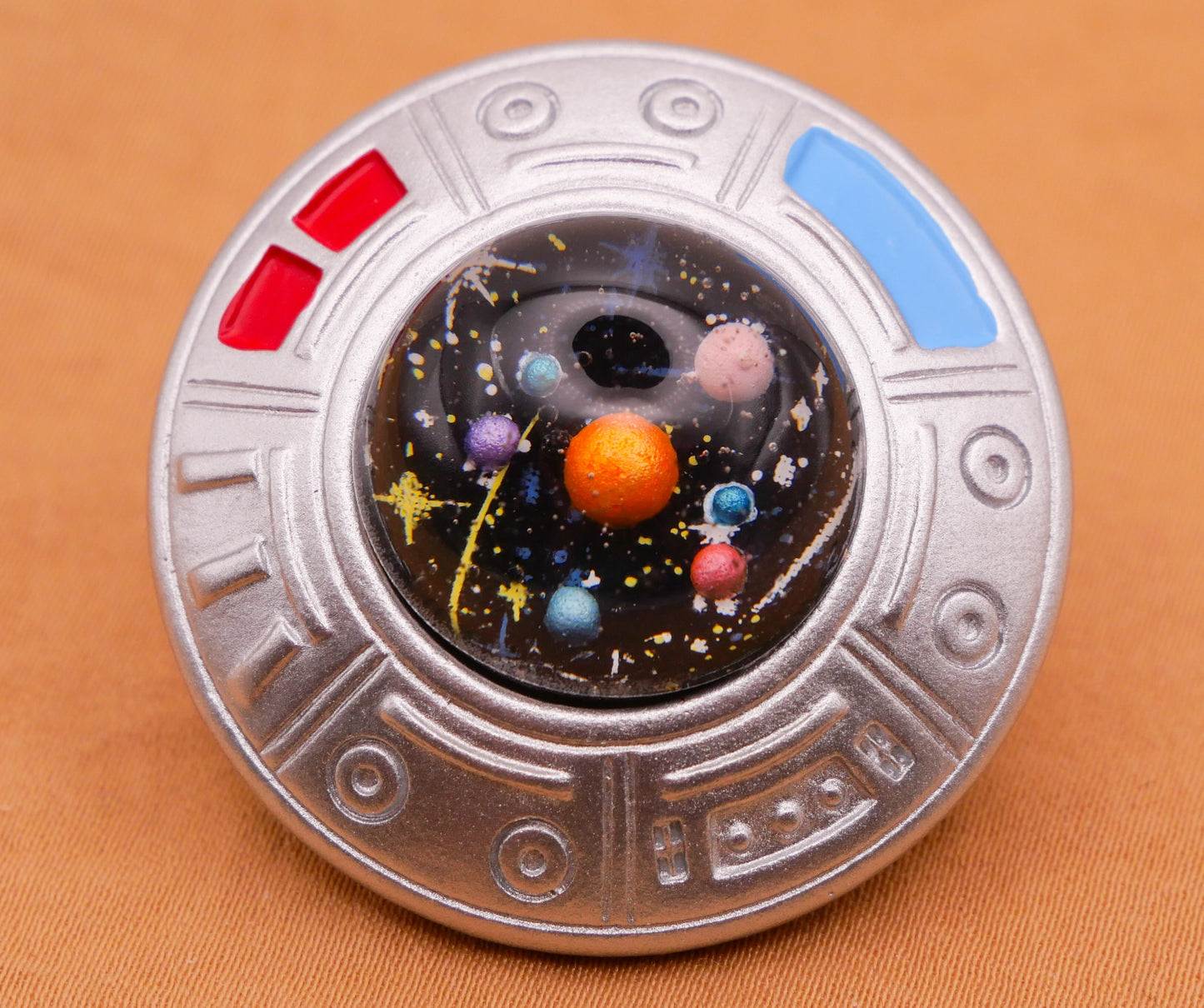 UFO Junque Style Outer Space Large Plastic Button 36mm