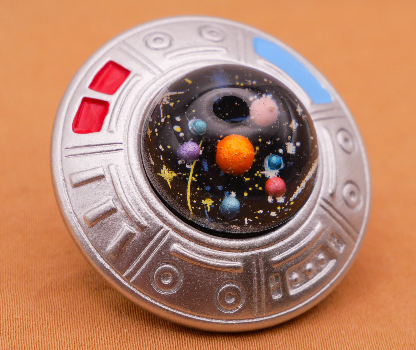 UFO Junque Style Outer Space Large Plastic Button 36mm