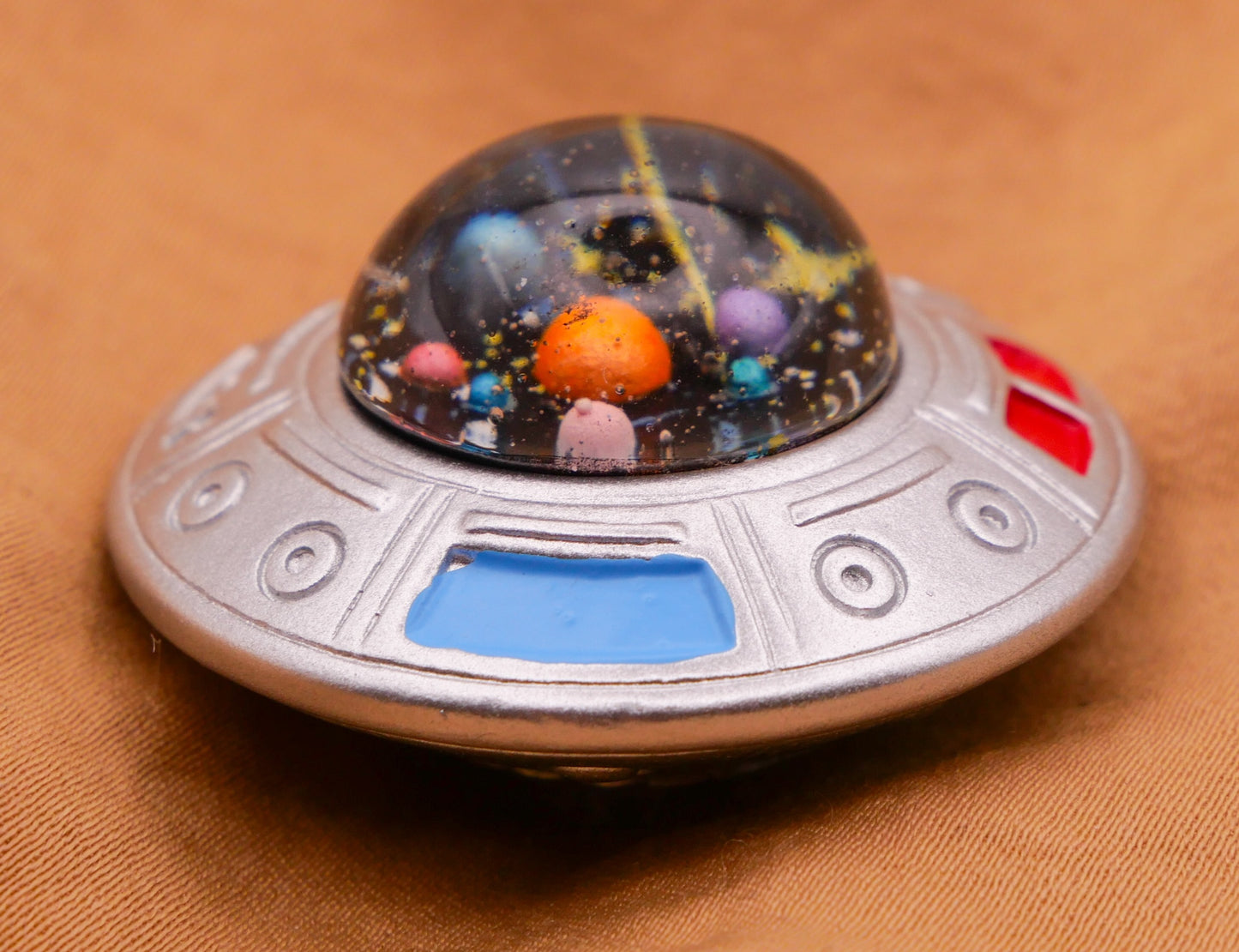 UFO Junque Style Outer Space Large Plastic Button 36mm