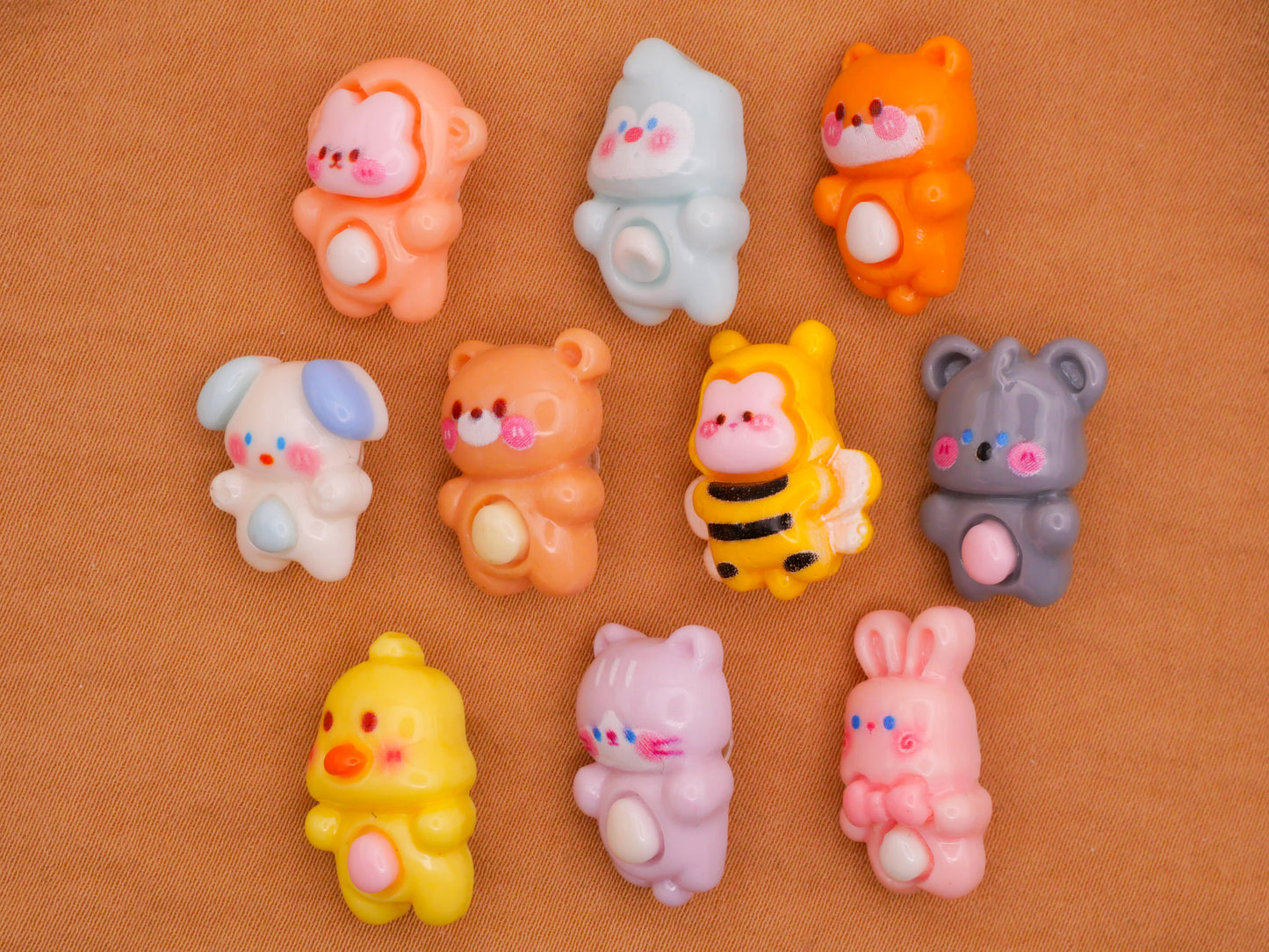 Animal Characters Plastic Assorted Set of Four Buttons 12x19mm