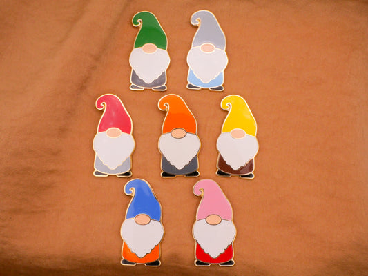 Garden Gnome Colorful Enamel Metal Button Various 17x33mm