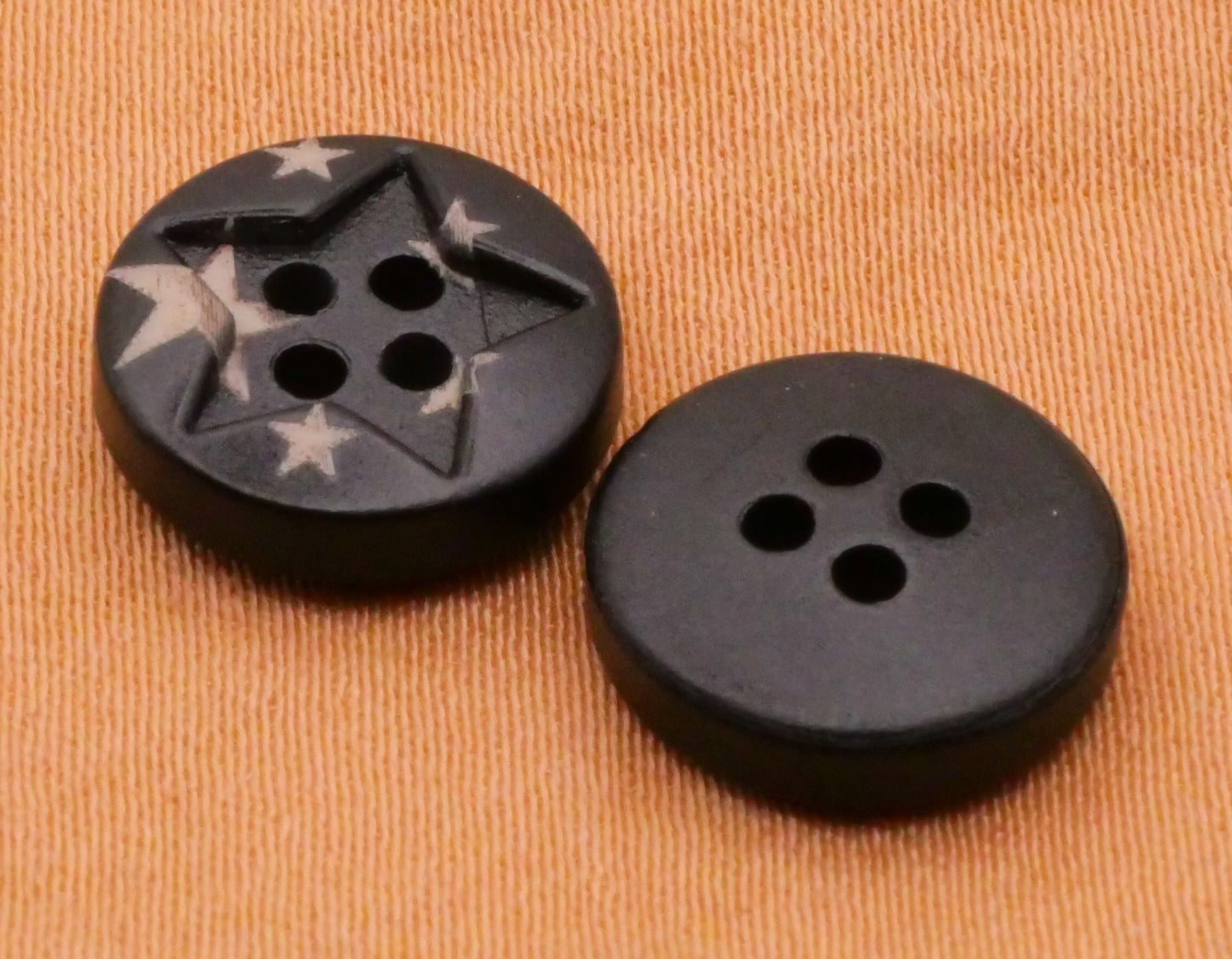 Star Starry Night Sky Set of Ten Plastic Buttons 12mm