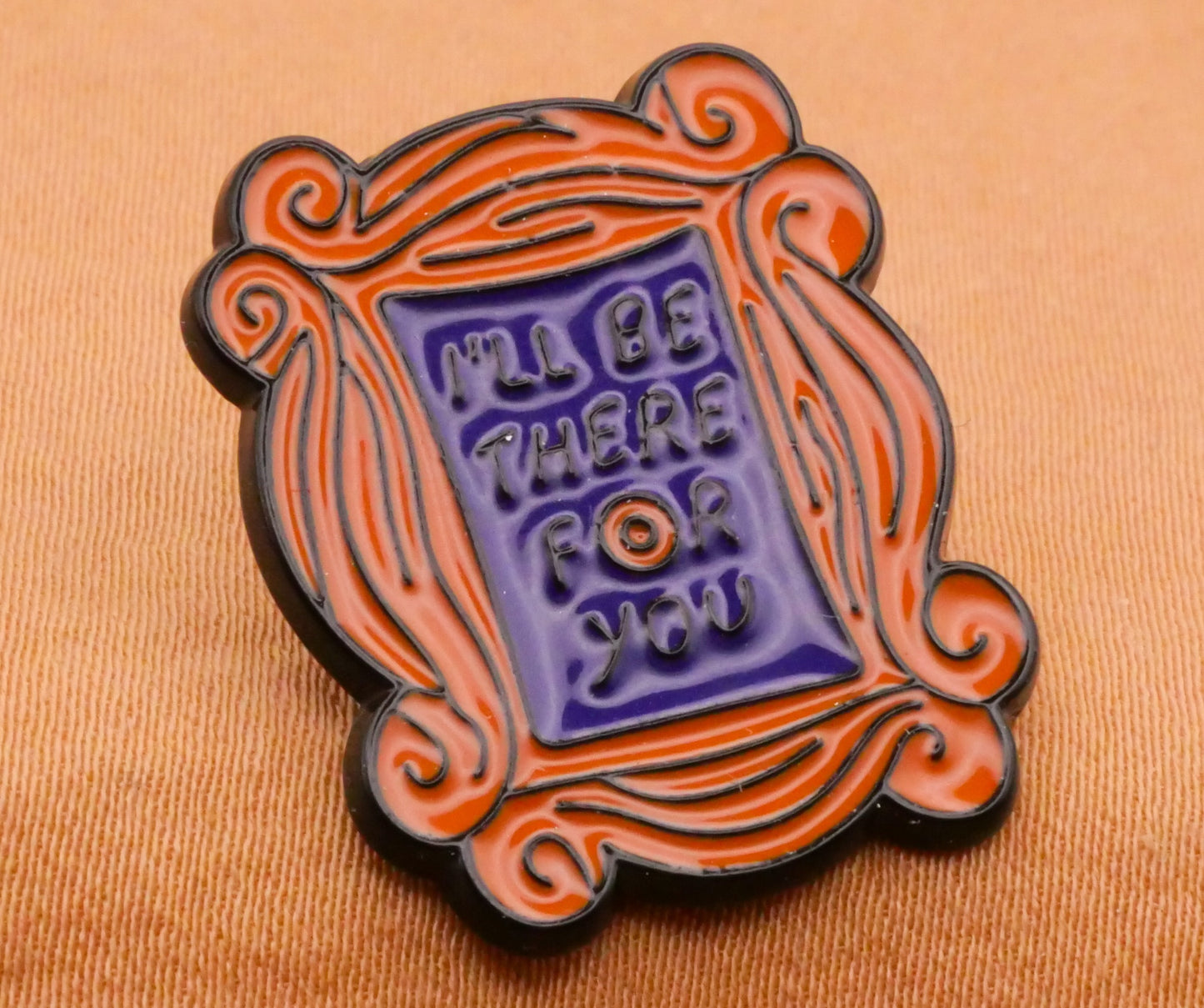 Friends I'll Be There For You Frame Enamel Metal Button 20x24mm