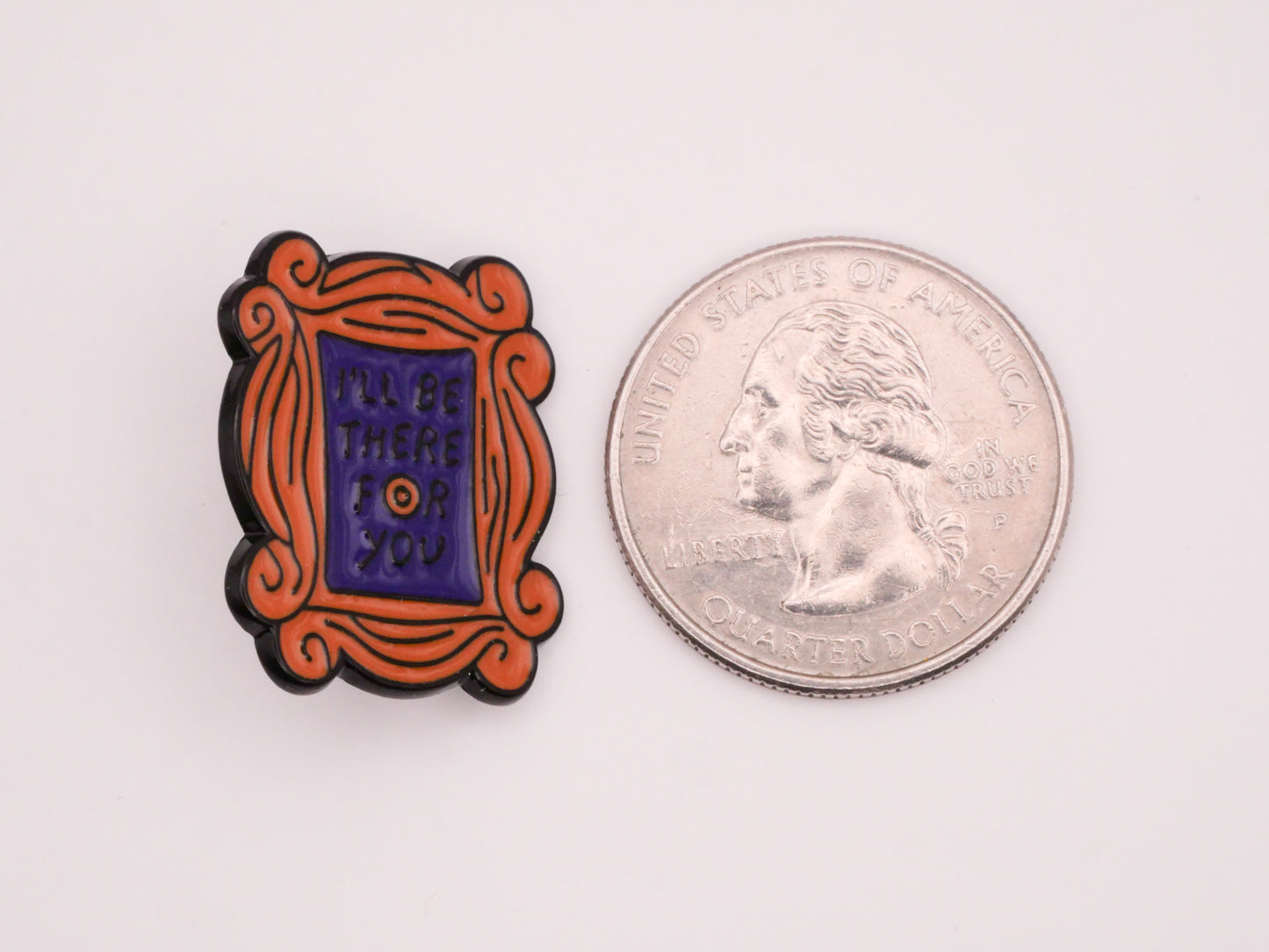 Friends I'll Be There For You Frame Enamel Metal Button 20x24mm