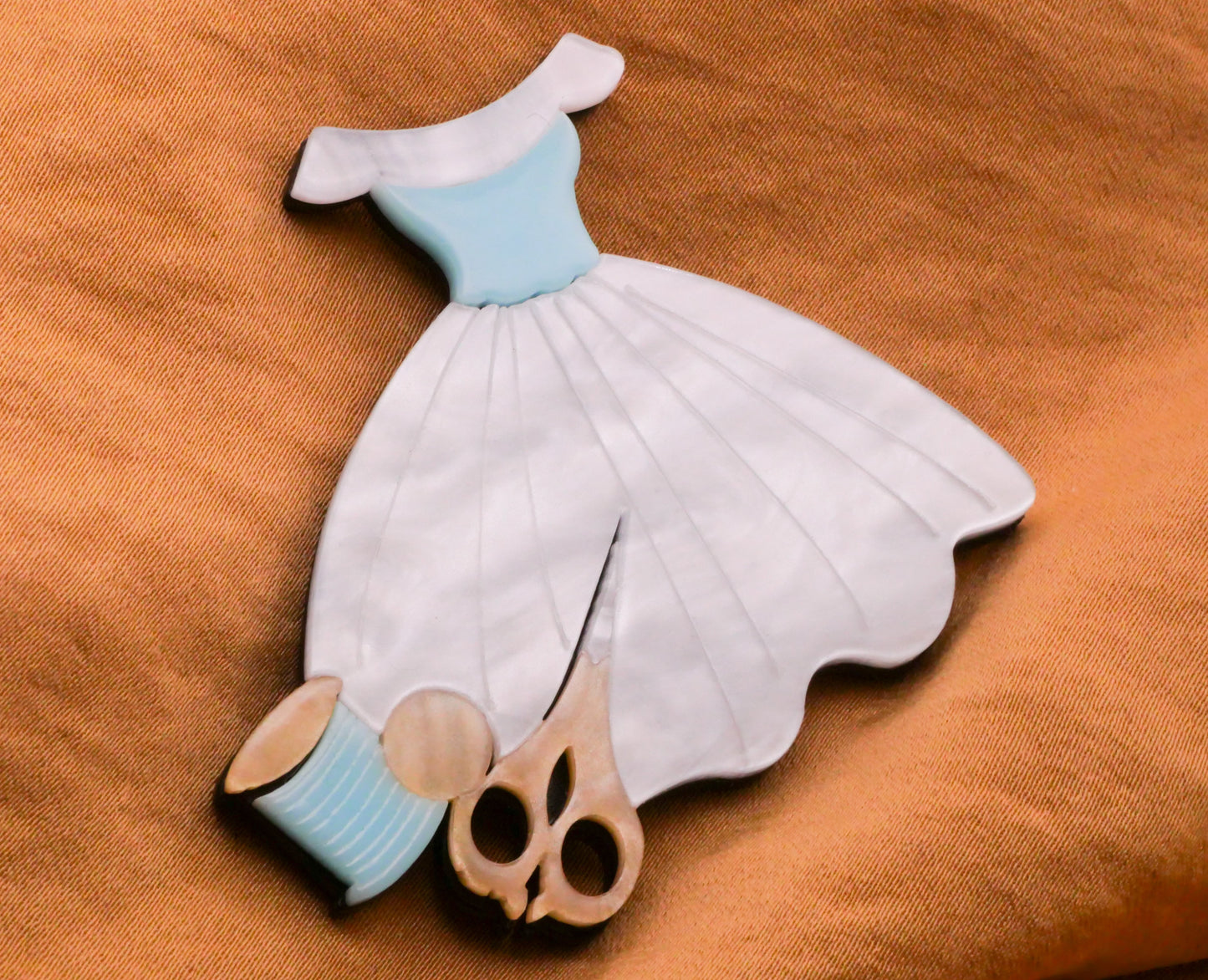 Dress Seamstress Sewing Large Acrylic Plastic Button 53x55mm