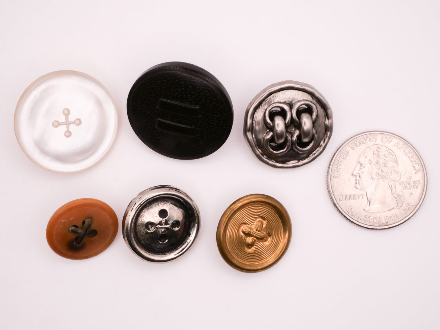 Threaded Button Look Vintage Shank Back Button Various 17-27mm
