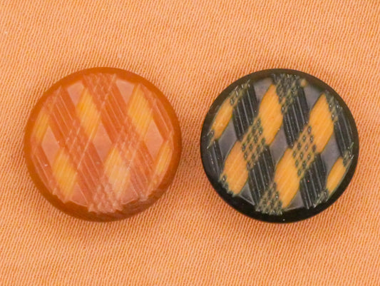 Plaid Weaving Carved Vegetable Ivory Tagua Nut Button Various 14mm
