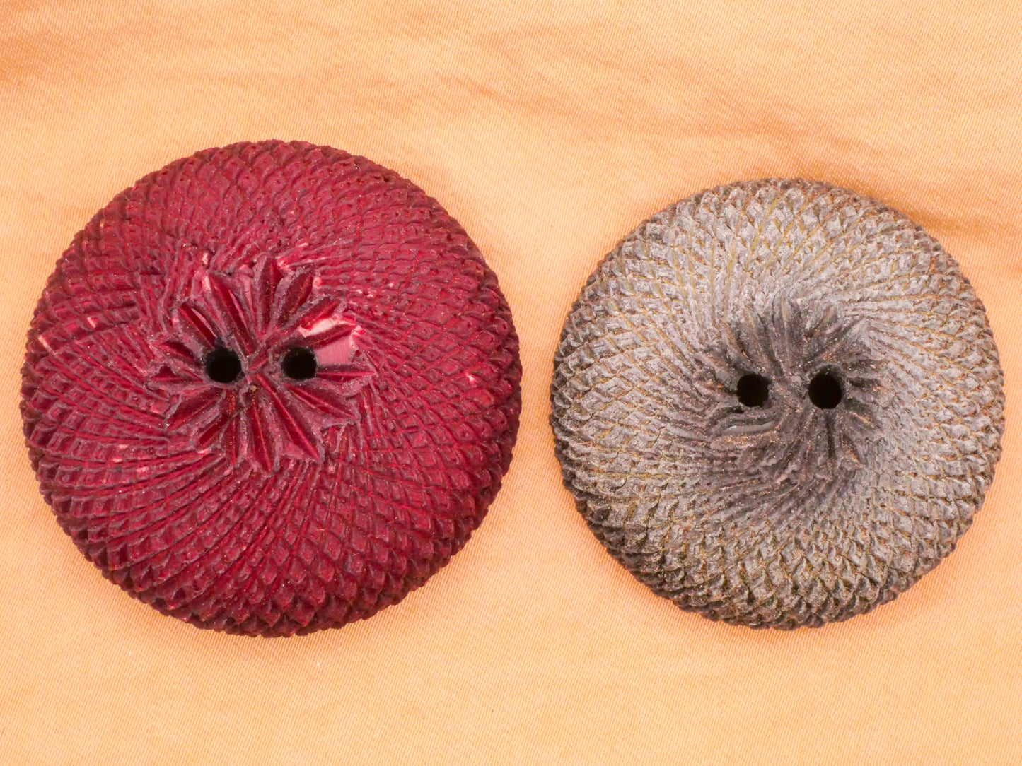 Textured Mound Couture Large Early Plastic Button Various 41-45mm