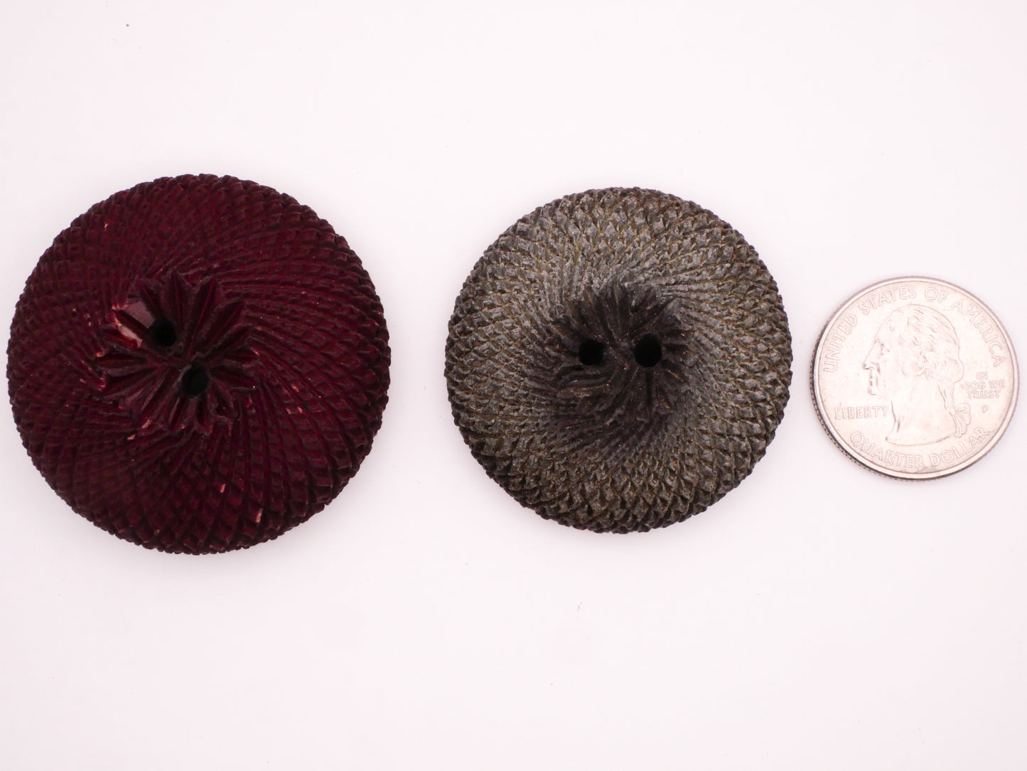 Textured Mound Couture Large Early Plastic Button Various 41-45mm