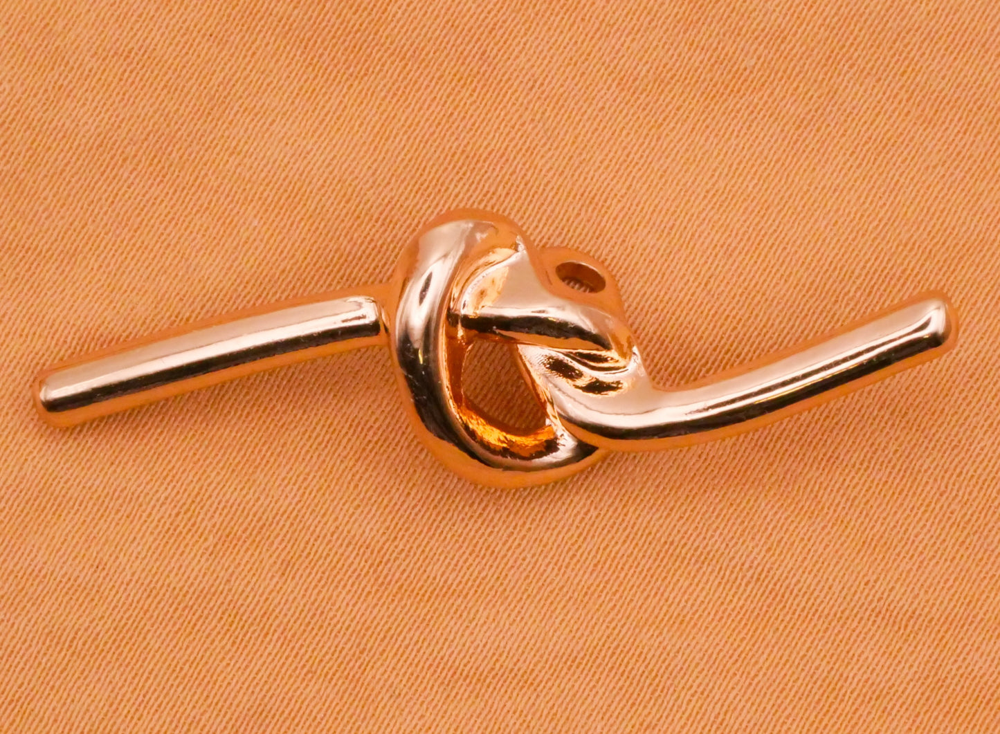 Knot Shiny Gold Metal Toggle Button 12x40mm