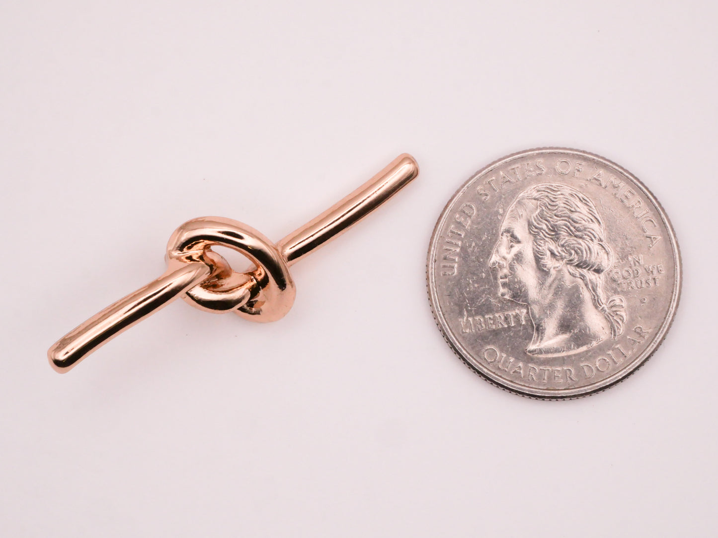 Knot Shiny Gold Metal Toggle Button 12x40mm