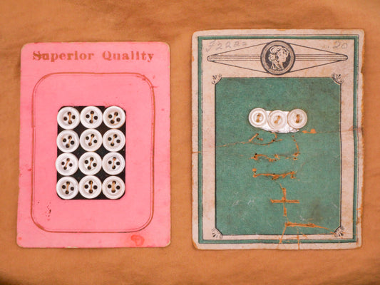 Mother of Pearl Diminutive Carded Buttons Various 7-8mm