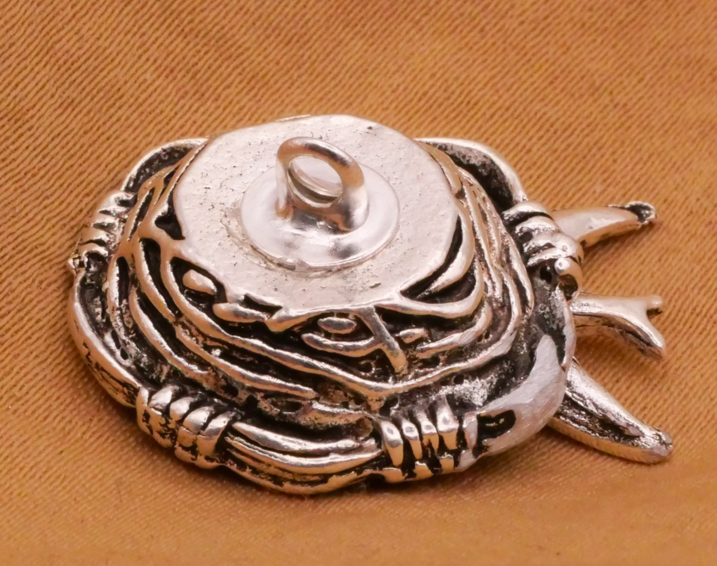 Bird Nest Pearl Eggs Silver Metal Button 19x24mm